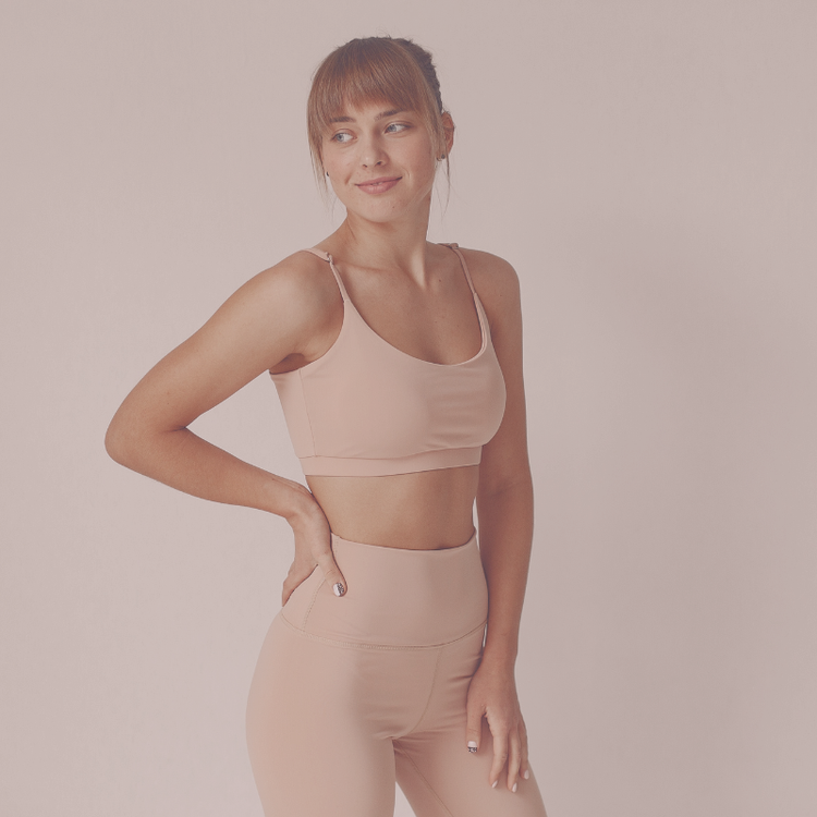 Lady wearing yoga set