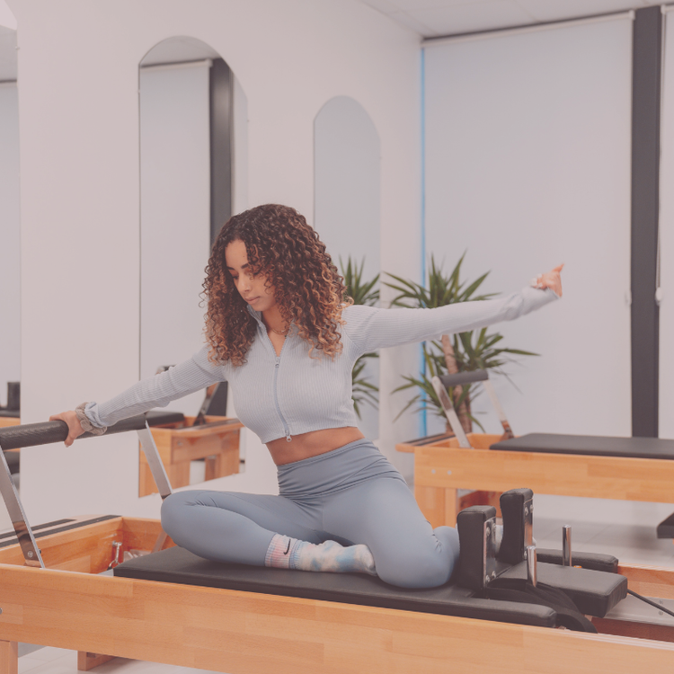 Lady doing a yoga pose