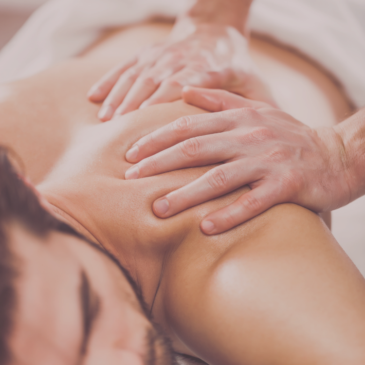 Man getting massaged