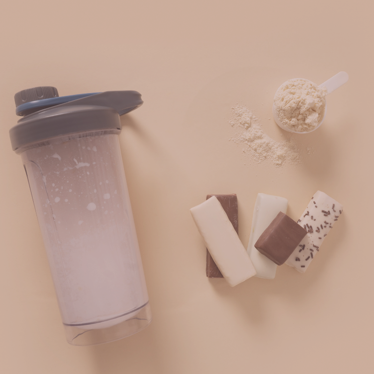 Shaker cup and chocolate