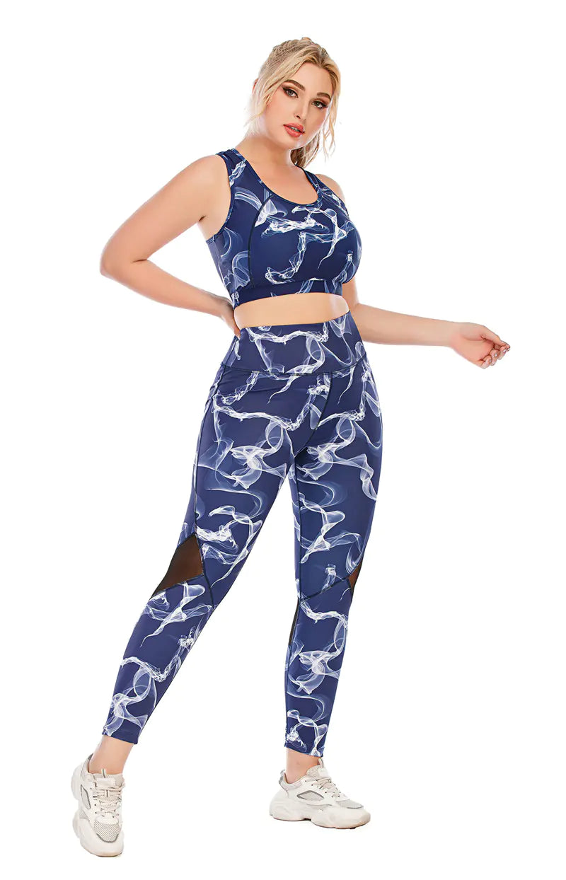Plus Size Women's Yoga & Gym Fitness Set -Seamless Supportive Activewear - My Store