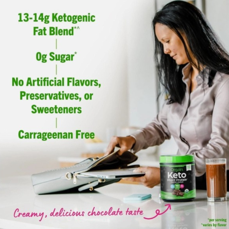 Orgain Organic Keto Vegan Protein Powder – Chocolate 0.97 lb (440 g) 10 Servings - My Store