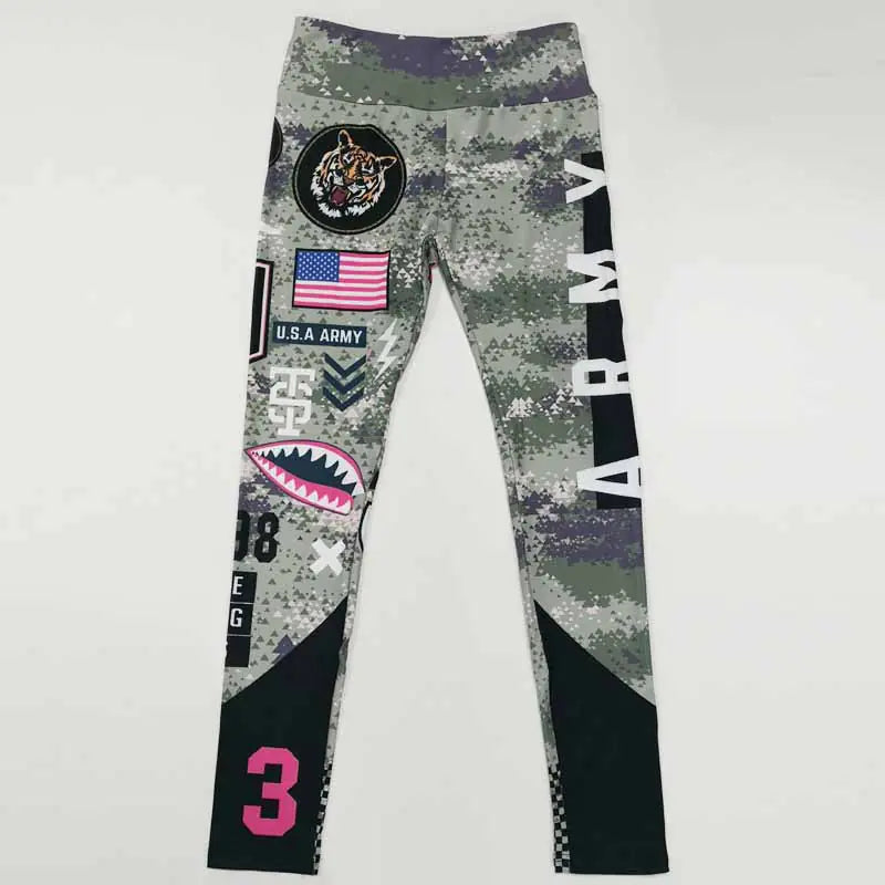 Women's Army Gym Fitness Leggings - High Waist Compression & Style - My Store
