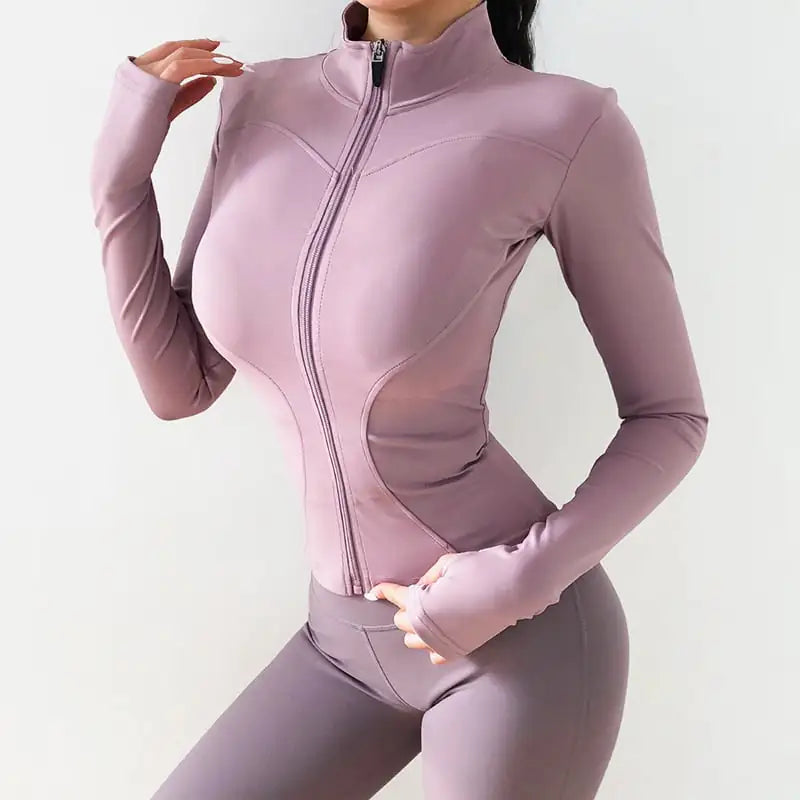 Fitness Gym Jacket -Lightweight Zippered Activewear Coat - My Store