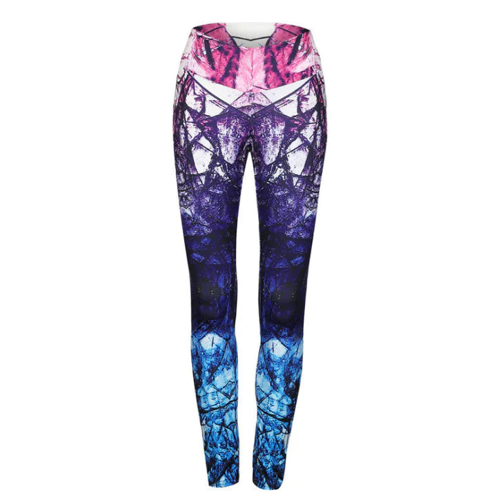 Printed Yoga Pants -Stretchy High Waist Workout Leggings - My Store