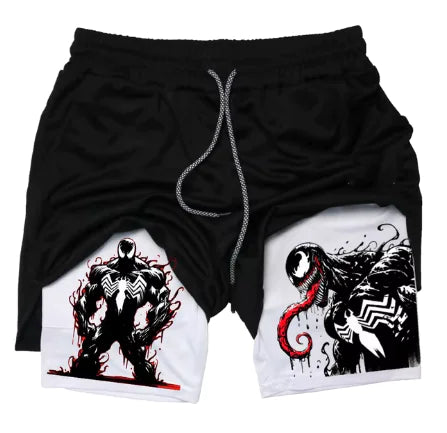 Marvel Spider-Man Venom Gym Shorts -Superhero Edition Sportswear - My Store