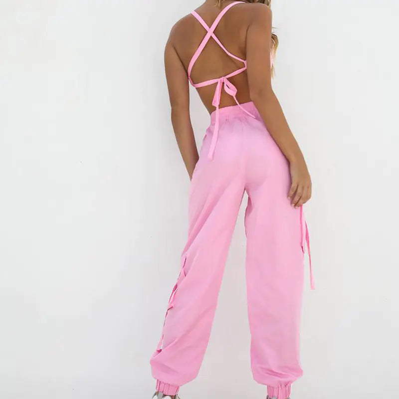 Sleeveless Sports Fitness Set -Two-Piece Gym Outfit for Training - My Store