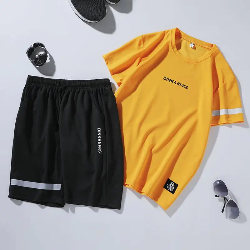 Men's Sportswear Two-Piece Gym Outfit -Quick Dry Training Set - My Store