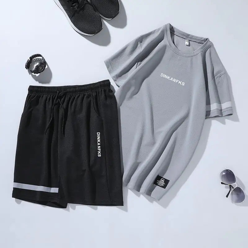 Men's Sportswear Two-Piece Gym Outfit -Quick Dry Training Set - My Store