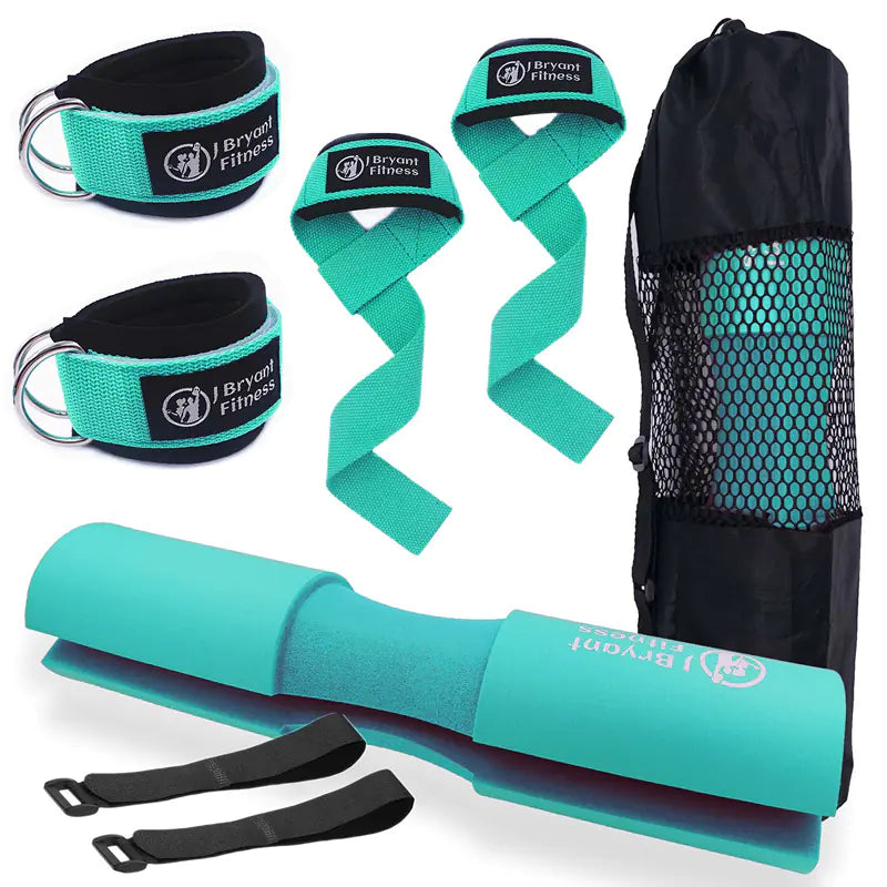 Barbell Pad Set with Ankle Strap -Hip Thrusts & Squat Support Kit - My Store