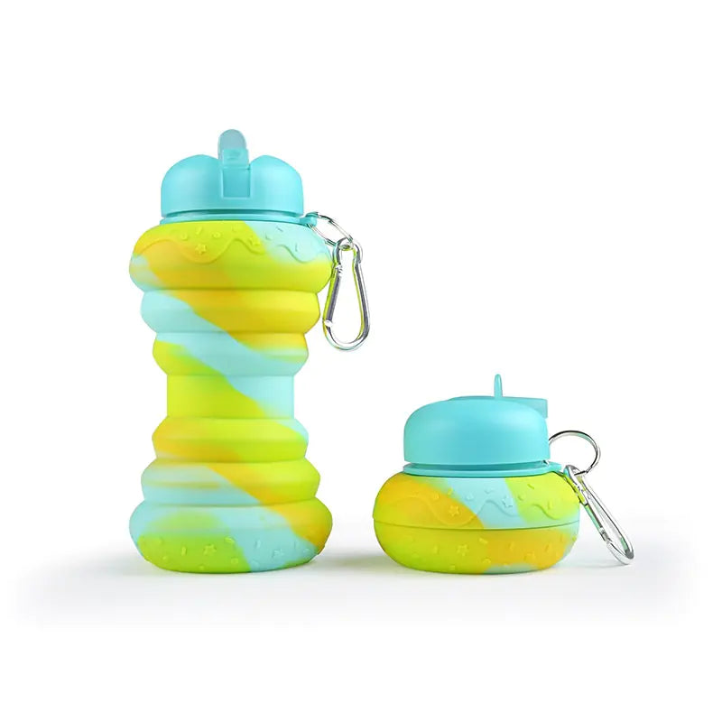 600ml Collapsible Silicone Sports Water Bottle -Leakproof & Portable Design - My Store