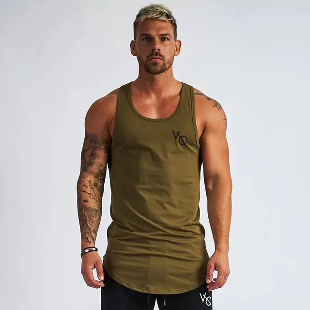 Men's Cotton Sleeveless Training Singlet -Breathable Workout Top - My Store