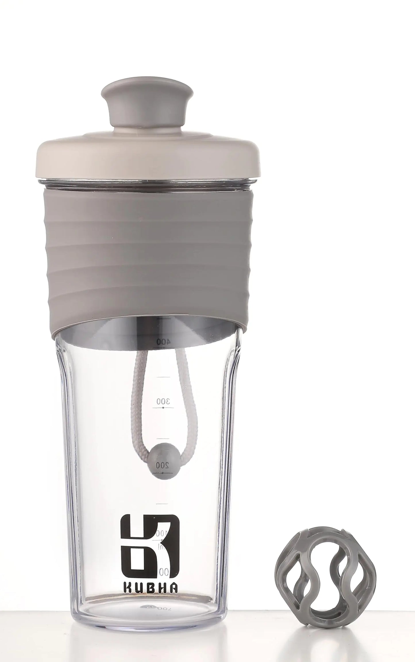 Gray Kuvings coffee cup with a lid on a white background
