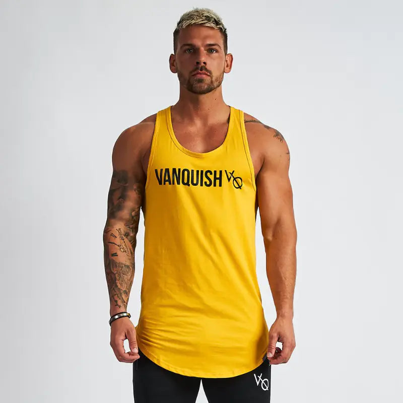 Men's Cotton Sleeveless Training Singlet -Breathable Workout Top - My Store