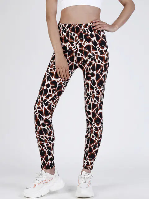 Summer Flower Print Gym Leggings – Stretchy Floral Workout Pants - My Store