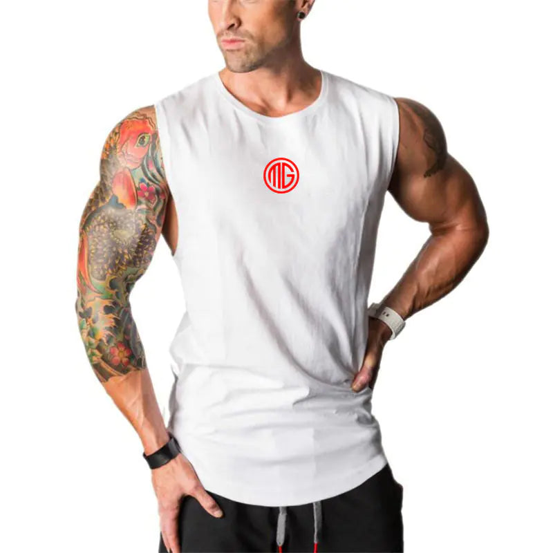 Men's Cotton Gym Singlet -Classic Bodybuilding Tank - My Store