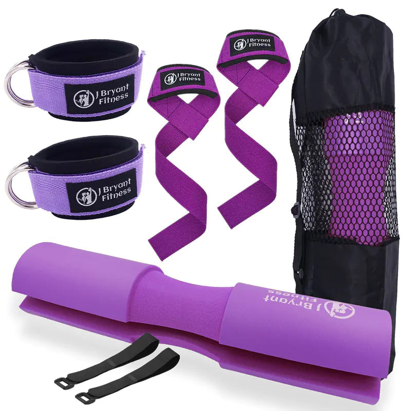 Barbell Pad Set with Ankle Strap -Hip Thrusts & Squat Support Kit - My Store