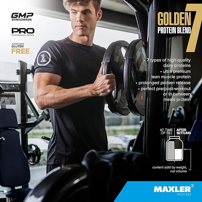 Maxler Golden 7 Protein Blend – Salted Caramel 2 lb (907 g) – Muscle Gain & Recovery Powder - My Store