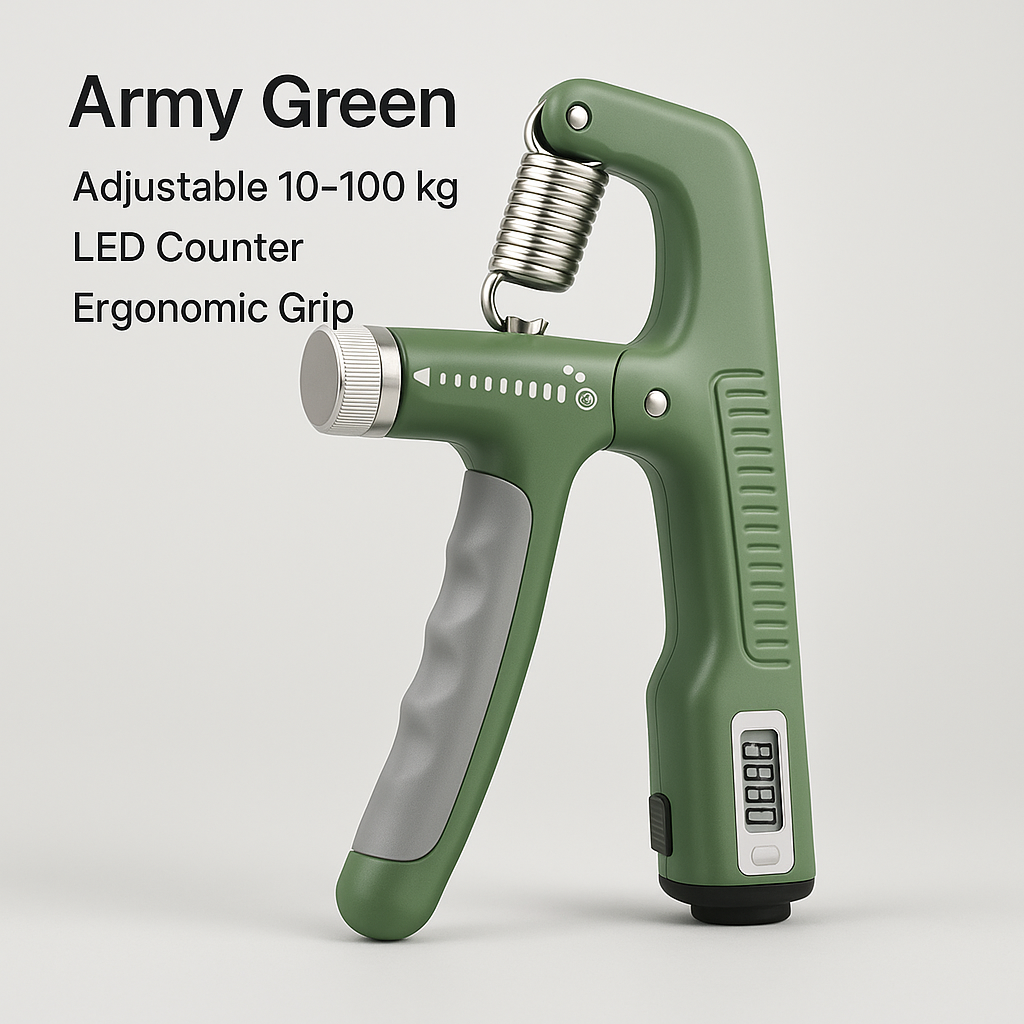 Build hand, wrist, and forearm strength with our adjustable Finger Gripper Strength Trainer. Compact, durable, and made for serious fitness progress.