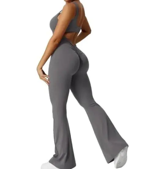 V-Back Scrunch Gym Set – Lifting Leggings & Supportive Crop Top - My Store