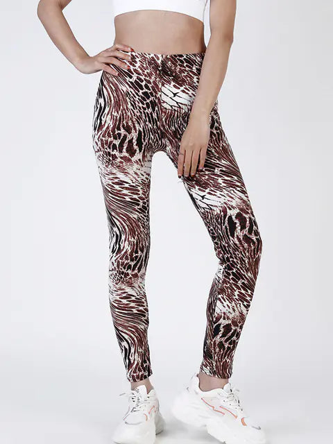 Summer Flower Print Gym Leggings – Stretchy Floral Workout Pants - My Store