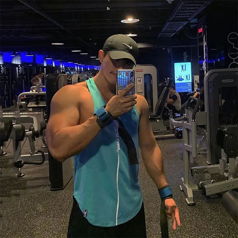 Men's Sleeveless Gym Vest -Breathable Fitness Training Top - My Store
