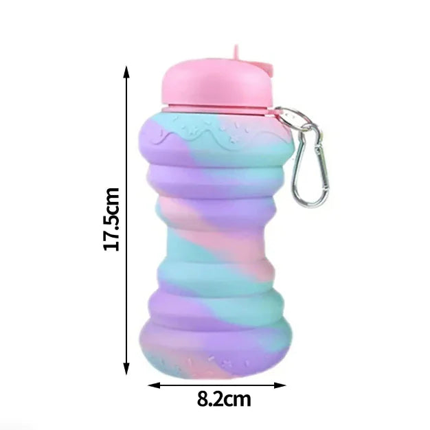 600ml Collapsible Silicone Sports Water Bottle -Leakproof & Portable Design - My Store