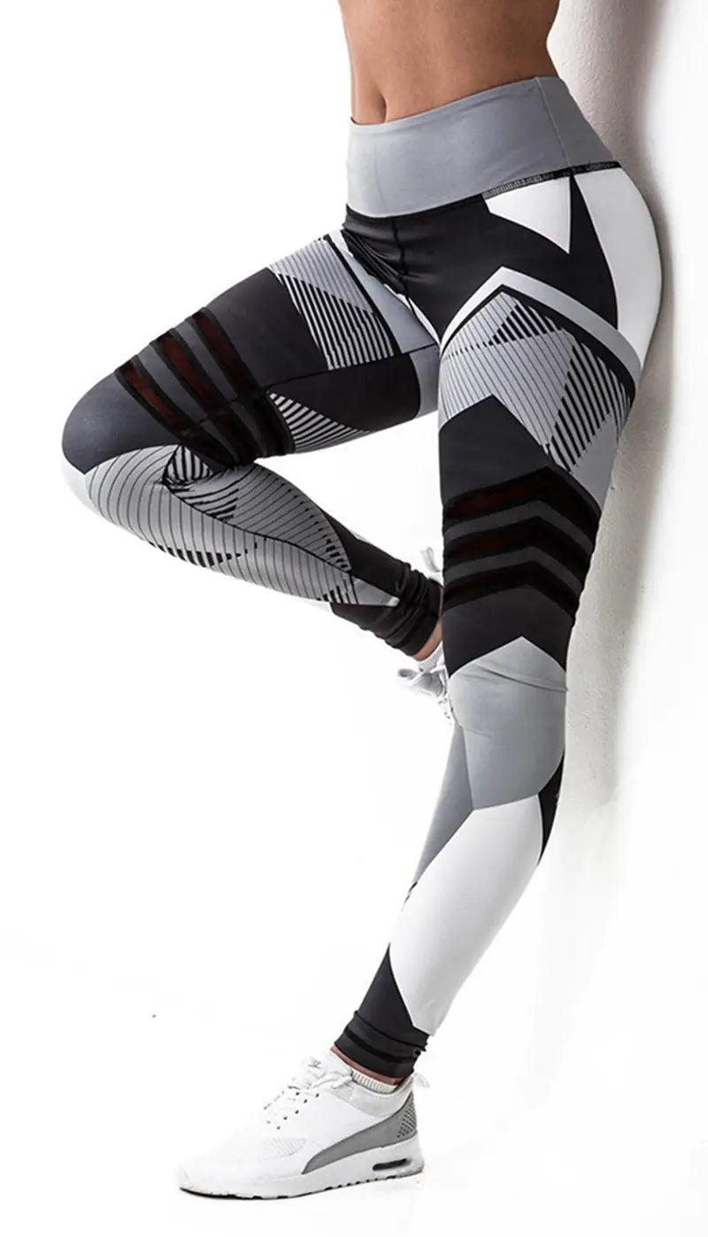Reflective Printed Yoga Pants -Safety Activewear for Night Workouts - My Store
