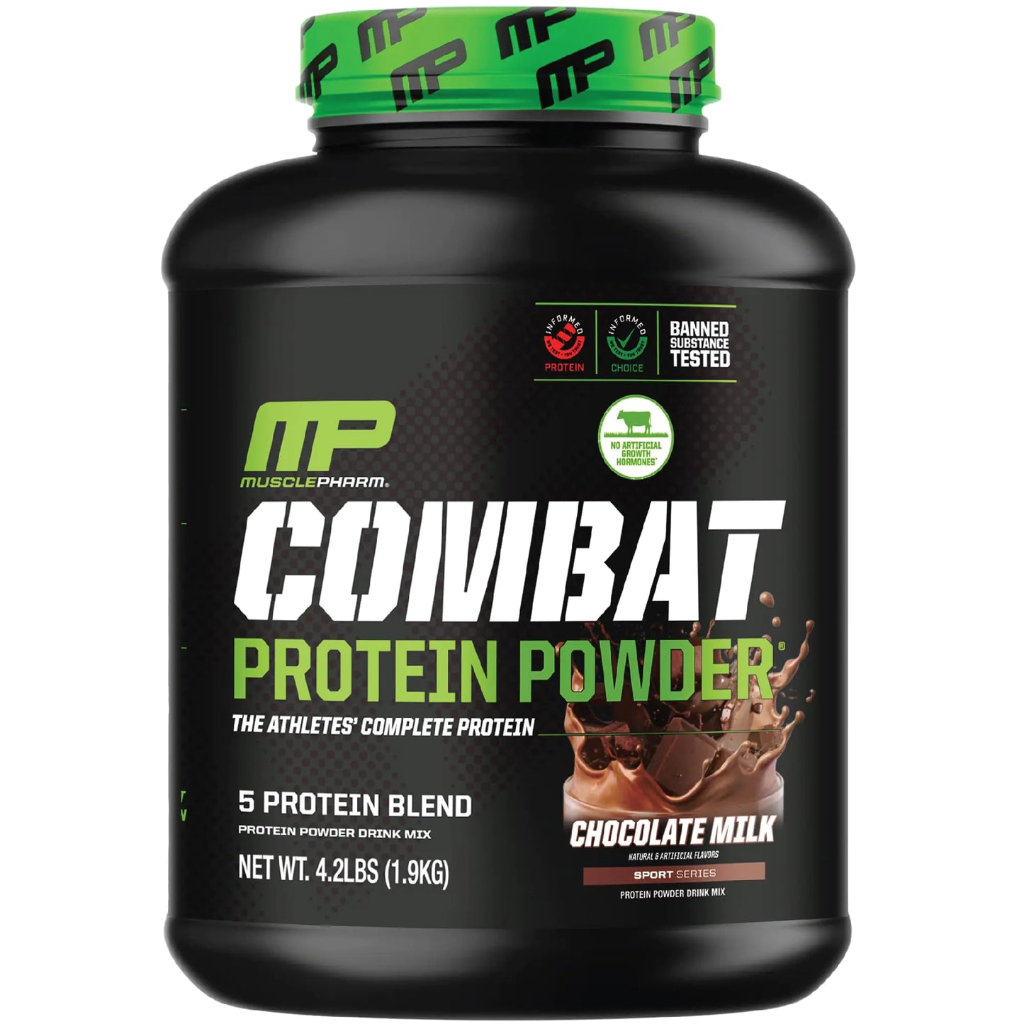 MusclePharm Combat Protein Powder Chocolate Milk Flavor Fuels Muscles for Productive Workouts 5 Protein Sources Including Whey Protein Isolate & Egg Albumin Gluten Free 4.2 lb 52 Servings - My Store