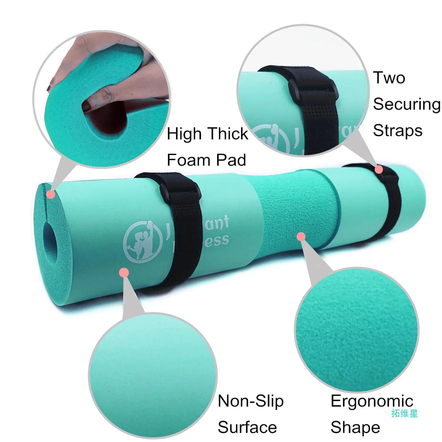 Barbell Pad Set with Ankle Strap -Hip Thrusts & Squat Support Kit - My Store