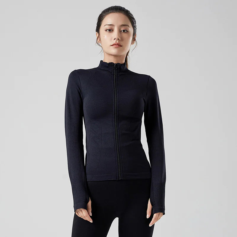 Slim Fit Long Sleeve Sports Jacket -Breathable Training Outerwear - My Store