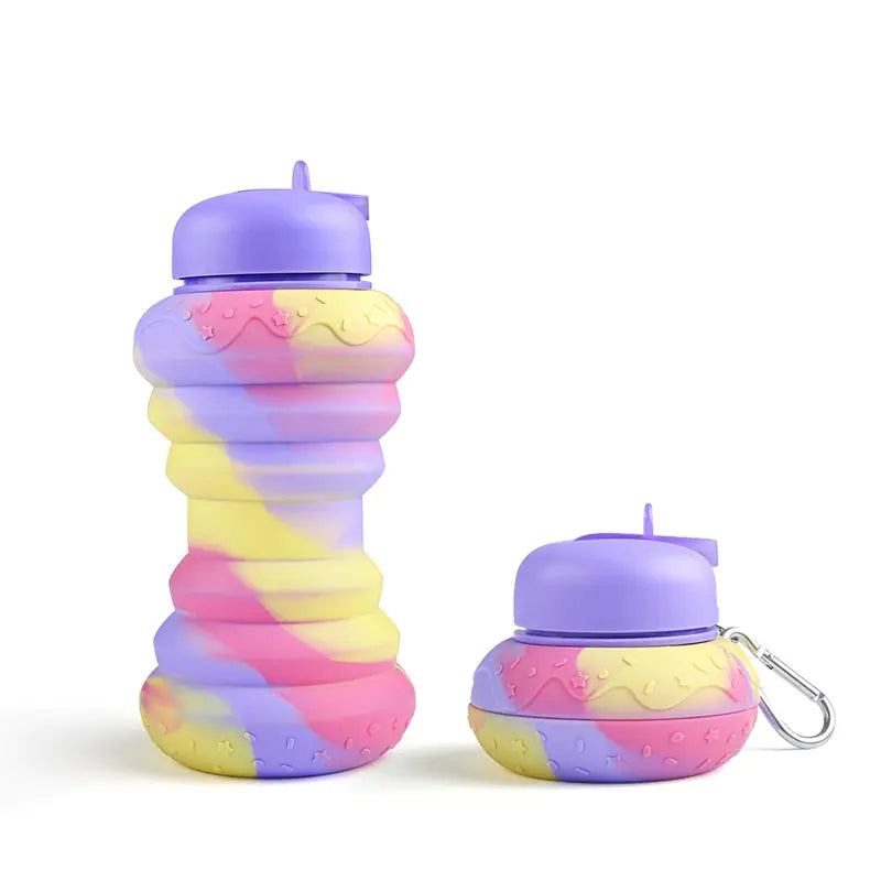 600ml Collapsible Silicone Sports Water Bottle -Leakproof & Portable Design - My Store