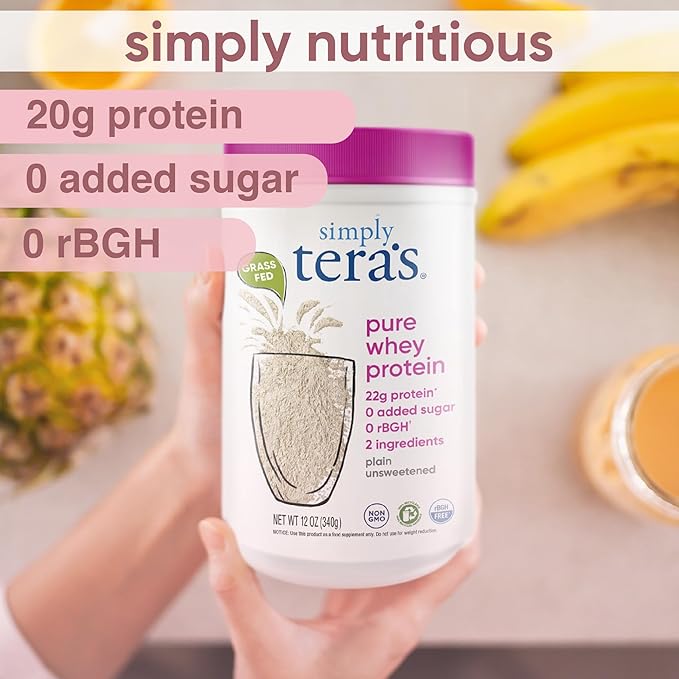 Tera’s Simply Pure Whey Protein Powder – Dark Chocolate | Grass-Fed, Non-GMO, Gluten-Free Protein - My Store