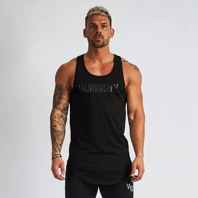Men's Cotton Sleeveless Training Singlet -Breathable Workout Top - My Store
