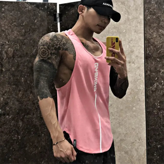 Men's Sleeveless Gym Vest -Breathable Fitness Training Top - My Store