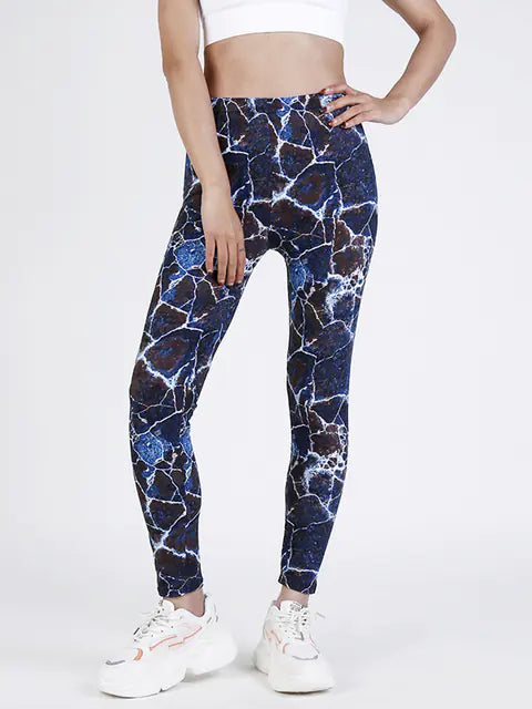 Summer Flower Print Gym Leggings – Stretchy Floral Workout Pants - My Store