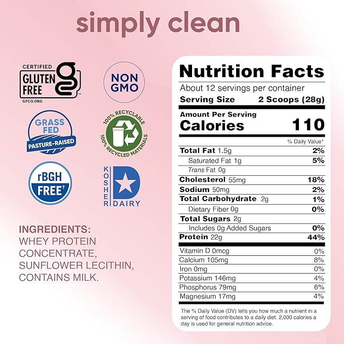 Tera’s Simply Pure Whey Protein Powder – Dark Chocolate | Grass-Fed, Non-GMO, Gluten-Free Protein - My Store