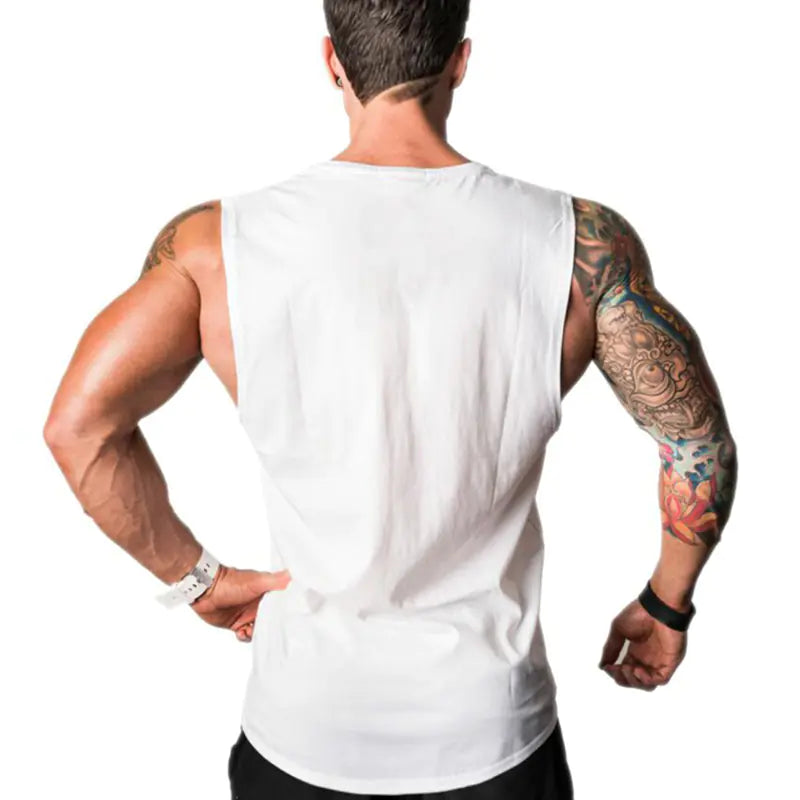 Men's Cotton Gym Singlet -Classic Bodybuilding Tank - My Store