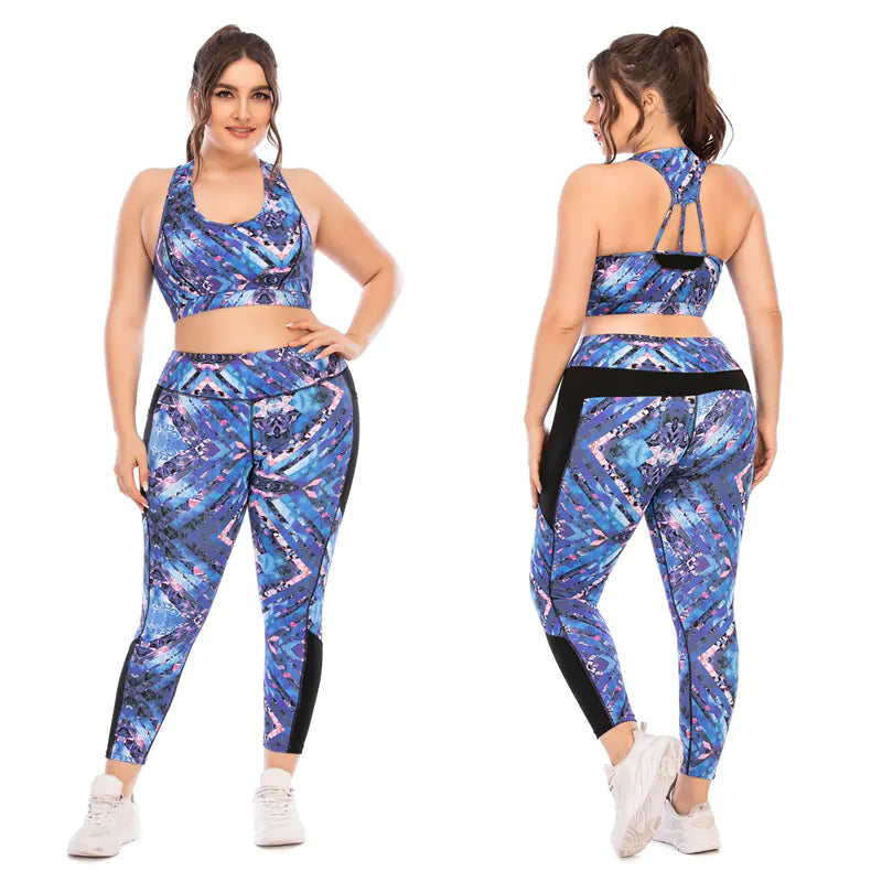 Plus Size Women's Yoga & Gym Set -Comfortable 2-Piece Activewear - My Store