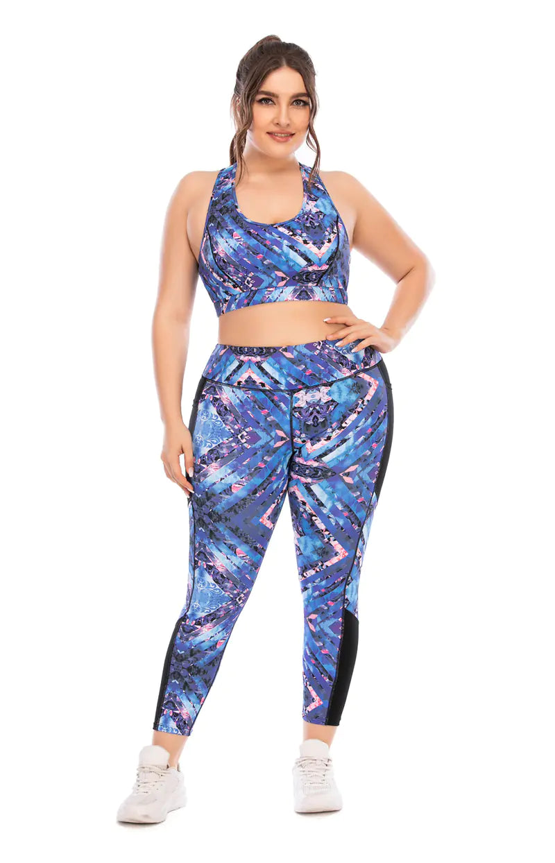 Plus Size Women's Yoga & Gym Set -Comfortable 2-Piece Activewear - My Store