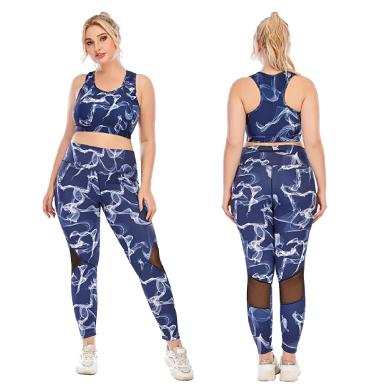 Plus Size Women's Yoga & Gym Fitness Set -Seamless Supportive Activewear - My Store