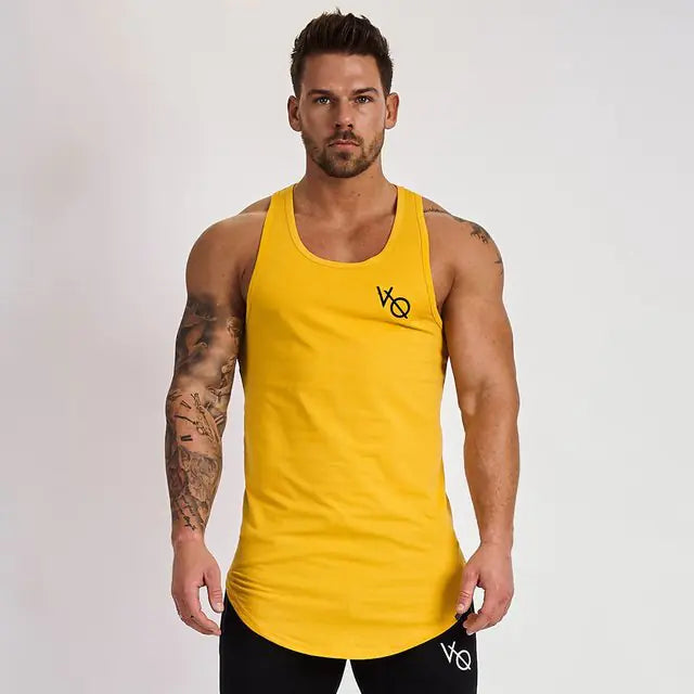 Men's Cotton Sleeveless Training Singlet -Breathable Workout Top - My Store