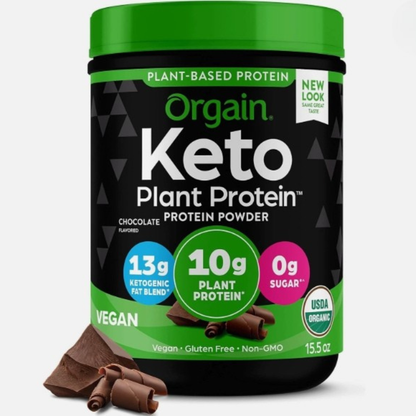 Orgain Organic Keto Vegan Protein Powder – Chocolate 0.97 lb (440 g) 10 Servings - My Store
