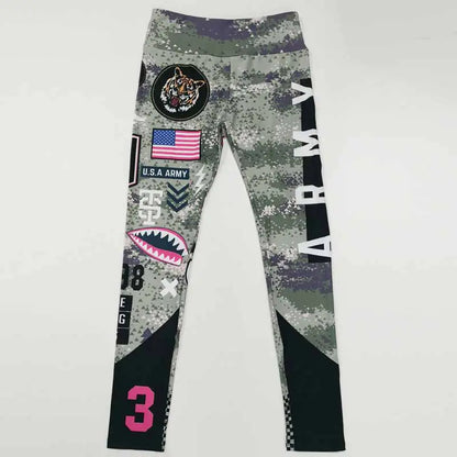 Women's Army Gym Fitness Leggings - High Waist Compression & Style - My Store