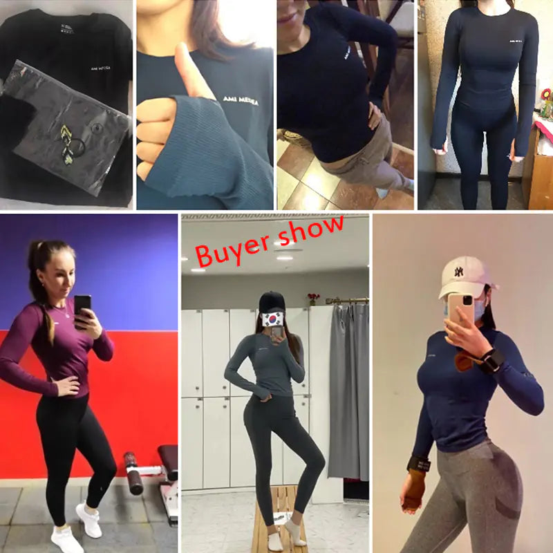 Women’s Long Sleeve Yoga Fitness Top -Seamless Comfort Stretch Shirt - My Store