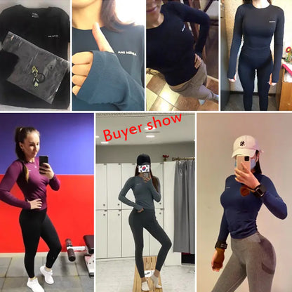 Women’s Long Sleeve Yoga Fitness Top -Seamless Comfort Stretch Shirt - My Store