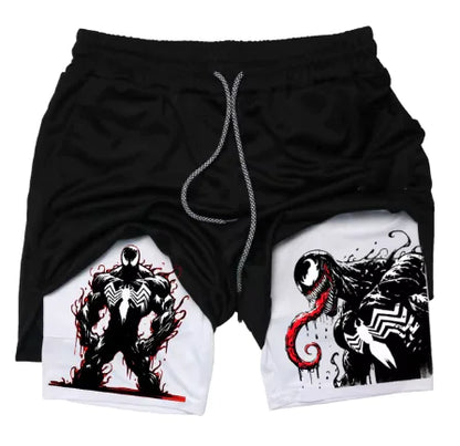 Marvel Spider-Man Venom Gym Shorts -Superhero Edition Sportswear - My Store