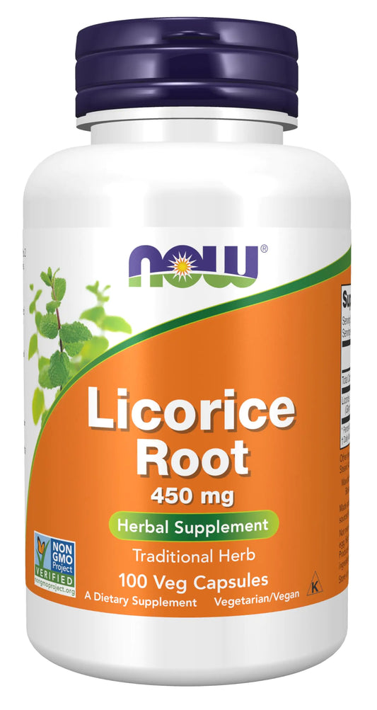 Licorice Root (Glycyrrhiza glabra) 450 mg Herbal Supplement 100 Veg Capsules - My Store