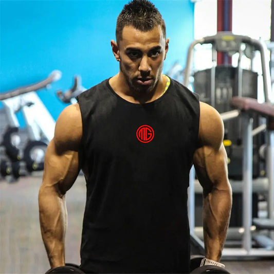 Men's Cotton Gym Singlet -Classic Bodybuilding Tank - My Store