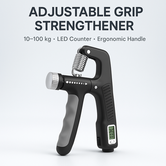 Build hand, wrist, and forearm strength with our adjustable Finger Gripper Strength Trainer. Compact, durable, and made for serious fitness progress.